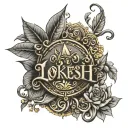 Lokesh name tattoo tattoo design idea