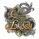 Lokesh name tattoo tattoo design idea