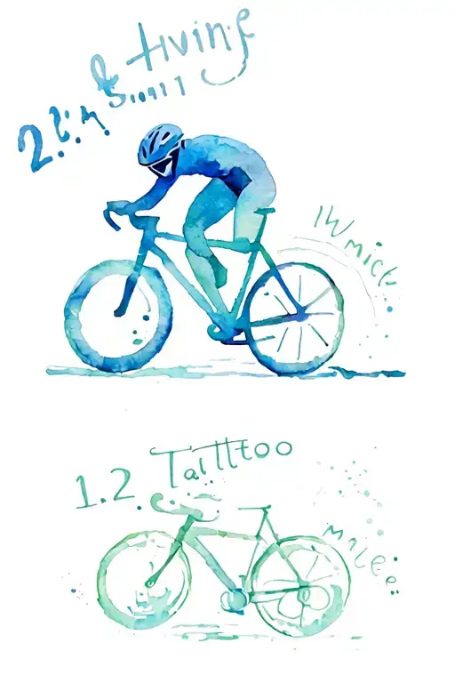 tattoo inspired by a race i did  that involved five days of doing a 2.4 mile swim and 112 mile bike.  super feminine tattoo design idea