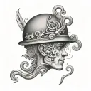 overthinking tattoo design idea