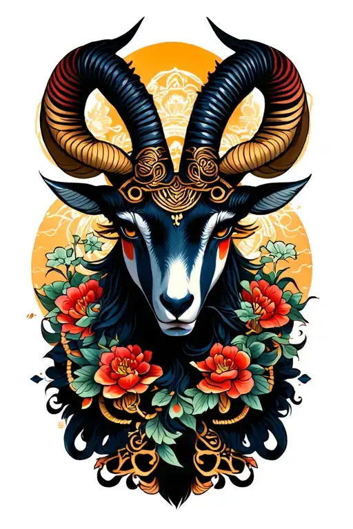 capricorn libra zodiac sign tattoo design idea