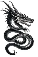 dragon snake tattoo design idea