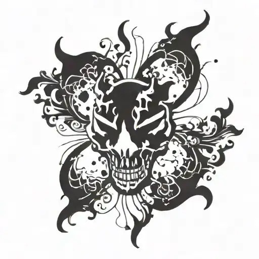 Incorporate a Rorschach inkblot design into a tattoo representing psychoanalysis tattoo design idea