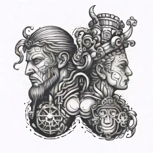 Character prisonners of Excel formulas tattoo design idea