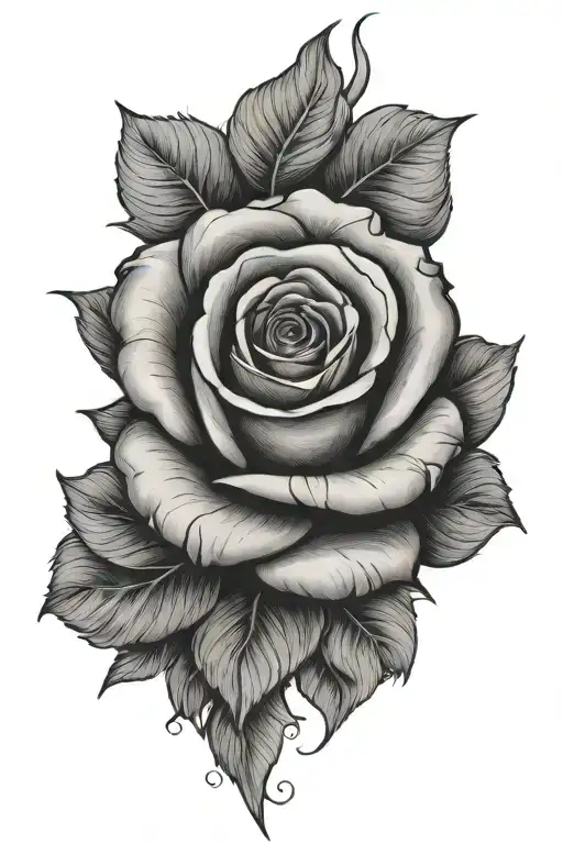 rose tattoo design idea