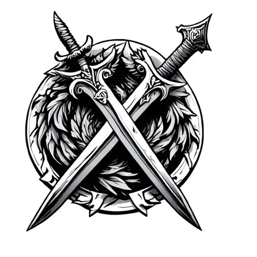 Sword Of St Michael tattoo design idea