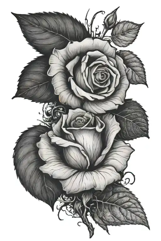 A rose growing from Stony ground half in the light half in the dark tattoo design idea