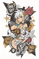 rap lyrics incorporated tattoo design idea