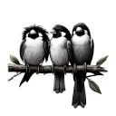 Bob Marley 3 Little Birds tattoo design idea