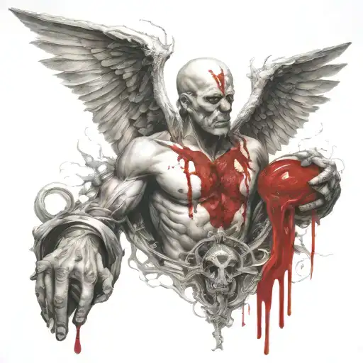 Blood of the covenant is thicker than the water of the womb tattoo design idea