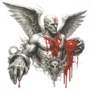 Blood of the covenant is thicker than the water of the womb tattoo design idea