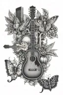 nashville iconic symbols tattoo design idea