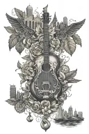 nashville iconic symbols tattoo design idea
