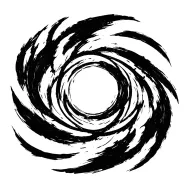 High contrast brush-like strokes dark aesthetic surrealist gothic blackwork otherworldly ornamental abstract sigilism tattoo design idea