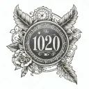 roman numeral birthdate 10 12 1978 tattoo design idea