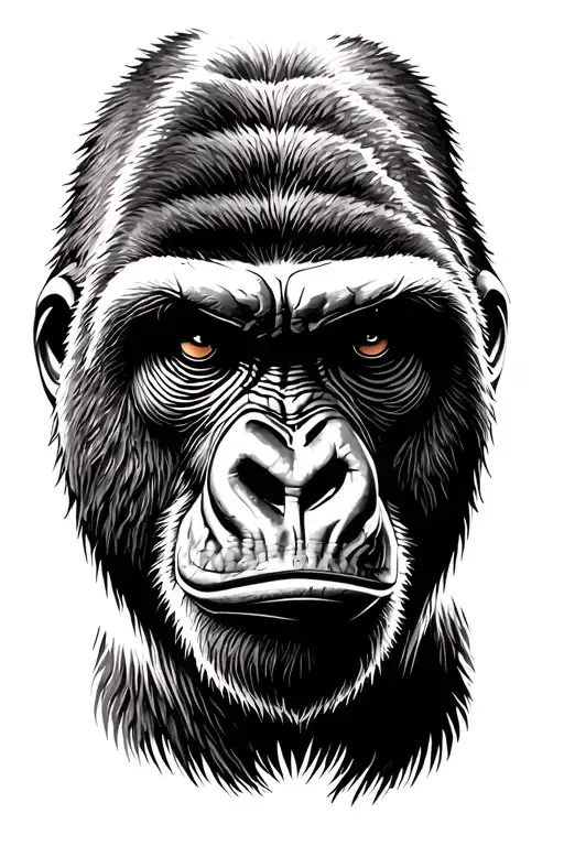 Silverback gorilla tattoo design idea