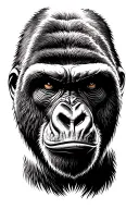 Silverback gorilla tattoo design idea