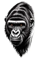 Silverback gorilla tattoo design idea