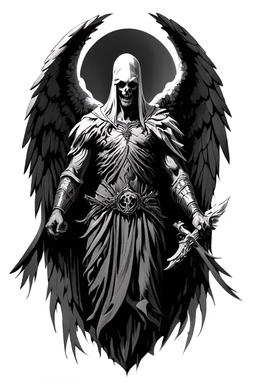 Azrael archangel of death  tattoo design idea