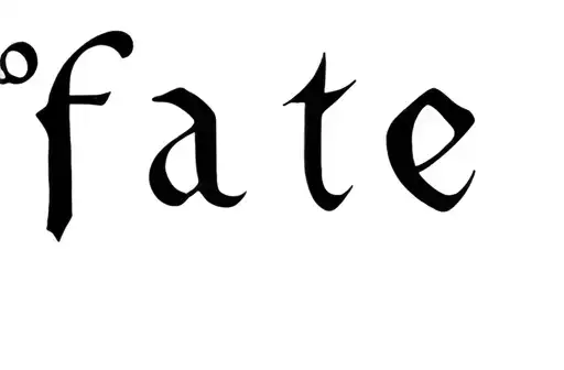 "fate" tattoo design idea