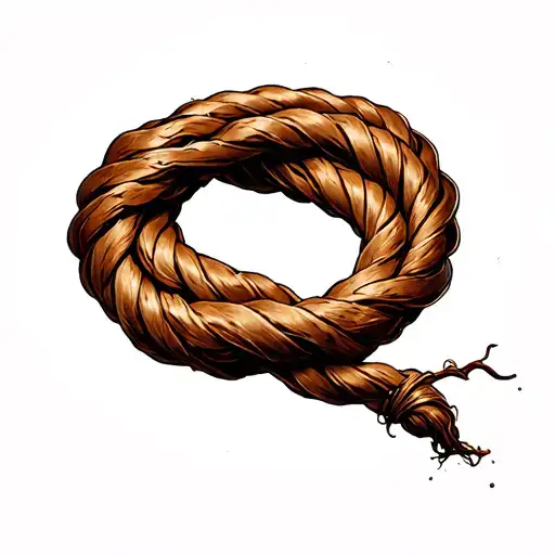 Whip formed as S tattoo design idea