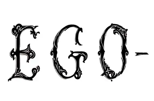"EGO" tattoo design idea