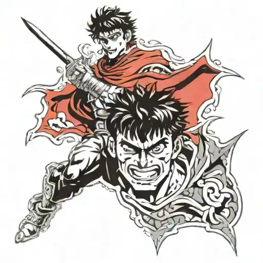 Anime berserk guts tattoo design idea