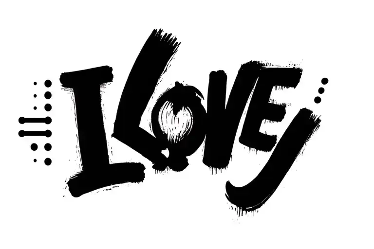 morse code for I love you tattoo design idea