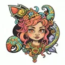 my daughters name Isla Stella elly and her birthday April 30th 2024 tattoo design idea