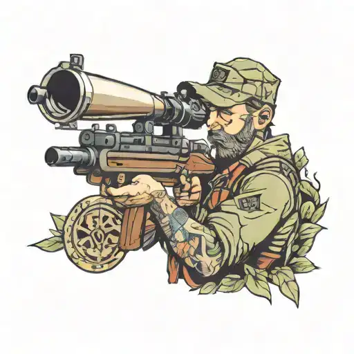 sniper cook tattoo design idea