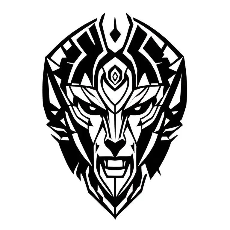 Trojan head tattoo design idea