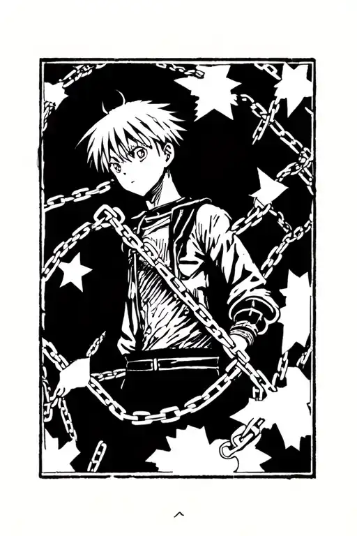 hunter x hunter judgement chain of Kurapika tattoo design idea
