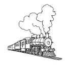 Steam Train tattoo design idea
