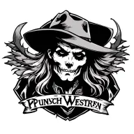 Punchy Westren tattoo design idea