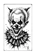 Evil Clown tattoo design idea