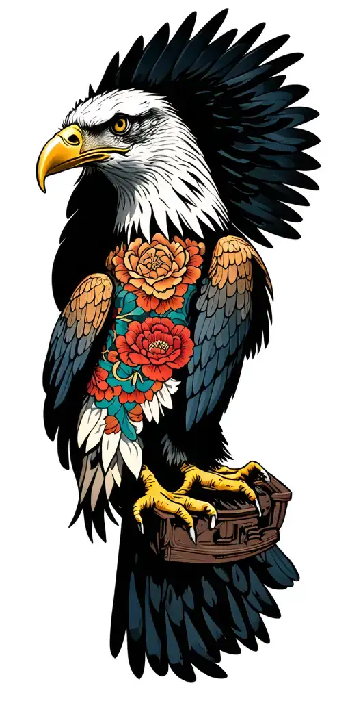 Eagle holding GPUs tattoo design idea