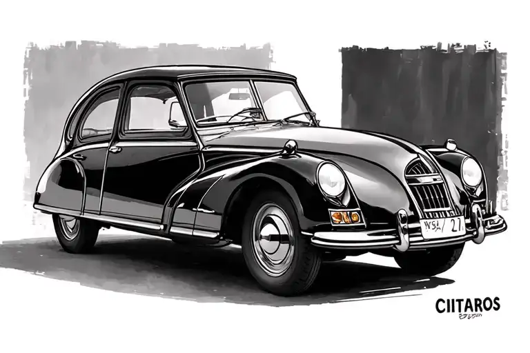 Citroen DS 21 Pallas tattoo design idea