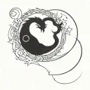 I want an inifnity dragon ouroboros tattoo with the Om and Yin Yang incorporated in a mystical way tattoo design idea
