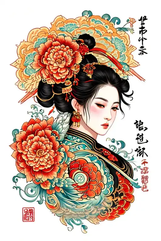 Korean dancheong shoulder tattoo design tattoo design idea