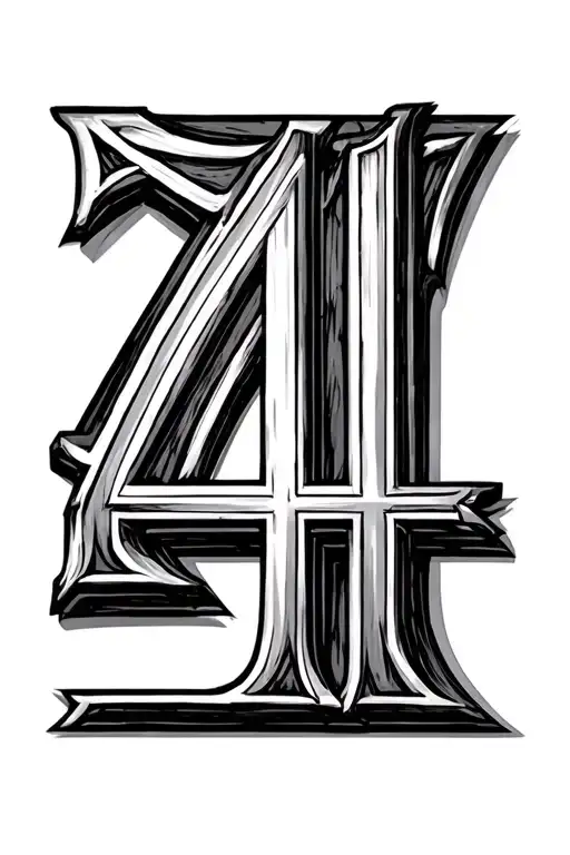 Roman Numeral 4 tattoo design idea