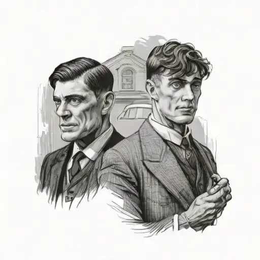 thomas shelby and michael corlone tattoo design idea