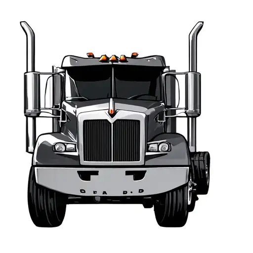 18 Wheeler tattoo design idea