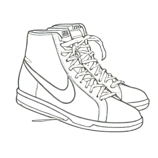 runnings shoes. Very simple design. Nike or something resembling nike  tattoo design idea