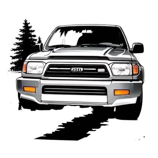 4runner 1993 front facing forward tattoo design idea