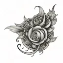 Filler Abstract Patterns money tattoo design idea