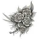 Filler Abstract Patterns money tattoo design idea