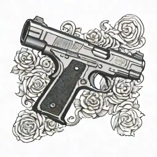 1911 Pistol tattoo design idea