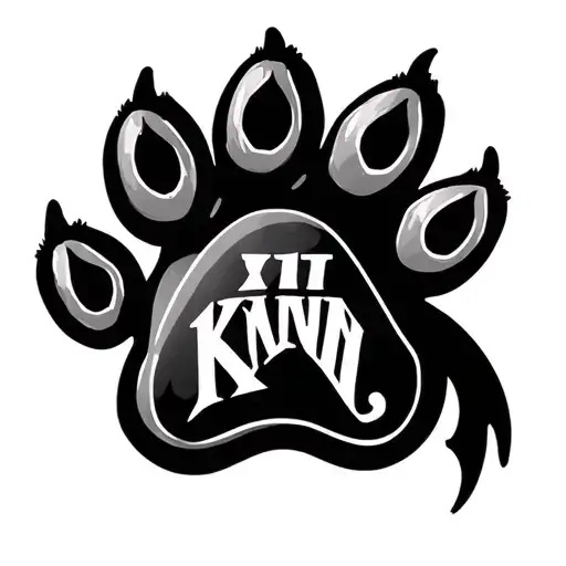 27 march 2025 roman numerals with paw print tattoo design idea