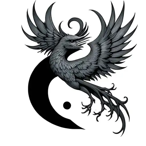 "Cont;nue" Phoenix Semicolon tattoo design idea