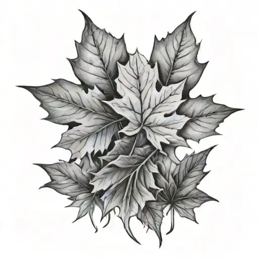 maple leafs tattoo design idea
